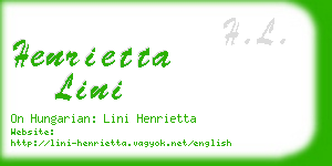 henrietta lini business card